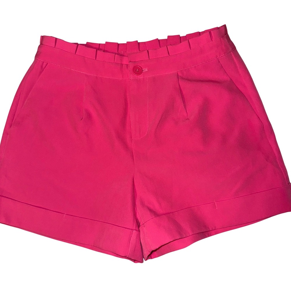 Venus Pink High Waisted Pleated Front Paperbag Waist Shorts Women's Size‎ 2